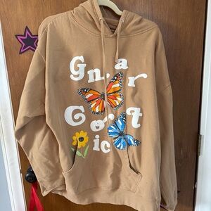 Tan Butterfly Hoodie